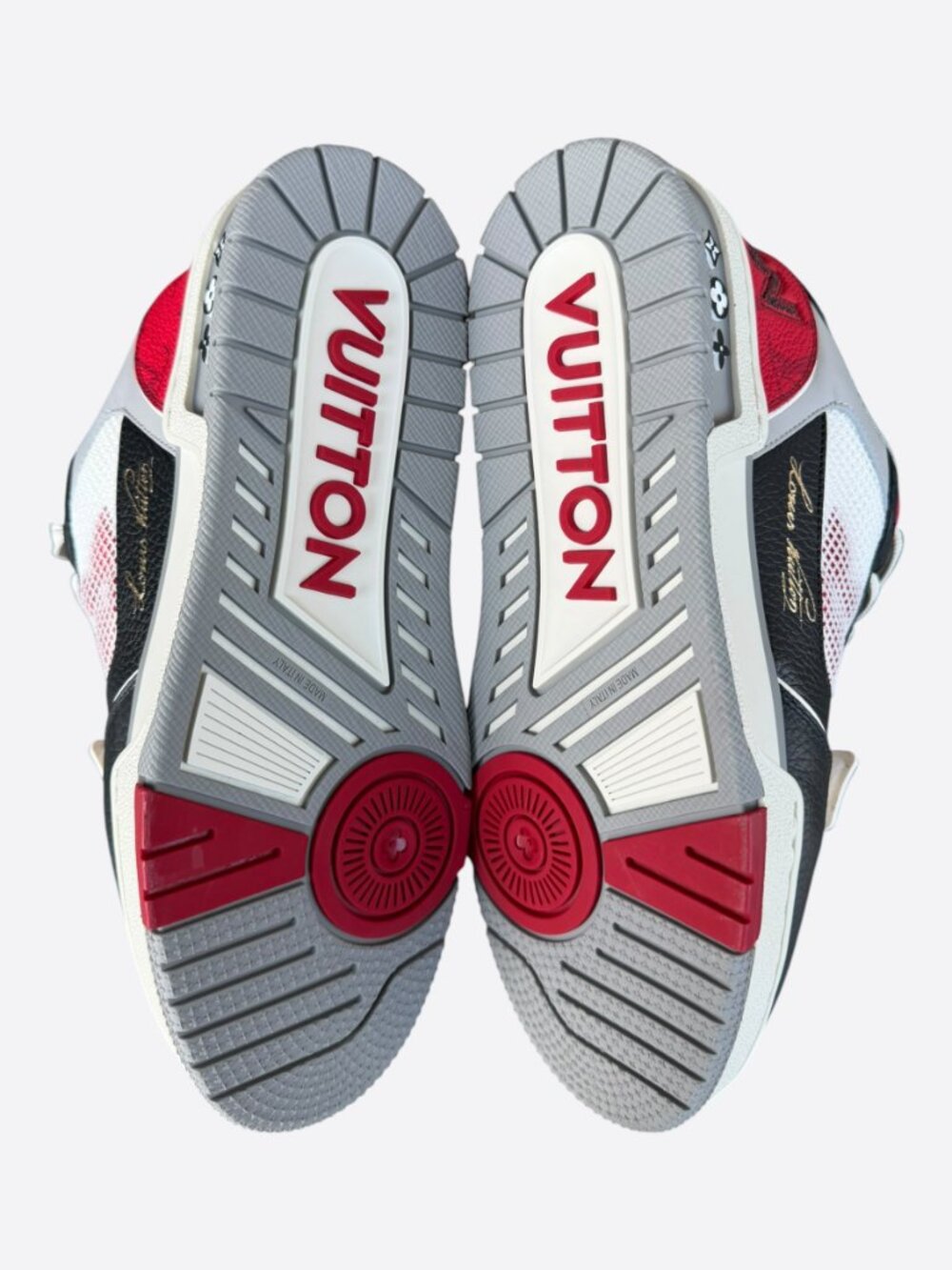 Louis Vuitton Black & Red Mesh Trainer - Picture 7 of 8